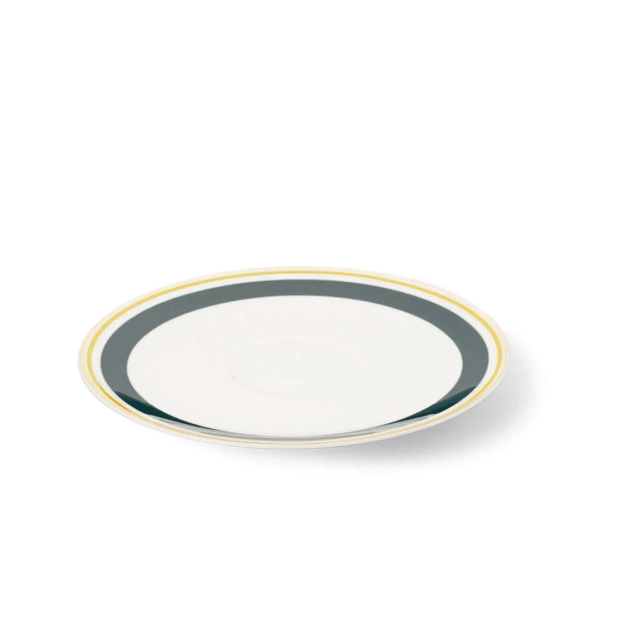 Capri - Espresso Saucer Dark Green/Yellow 4.4in | 11.3cm